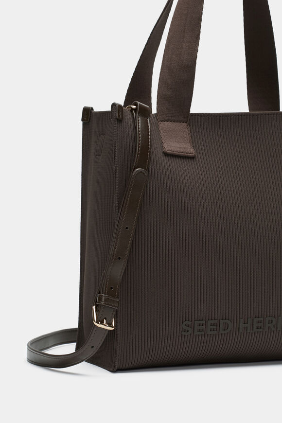 Seed Knit Tote  Coffee Bean  hi-res