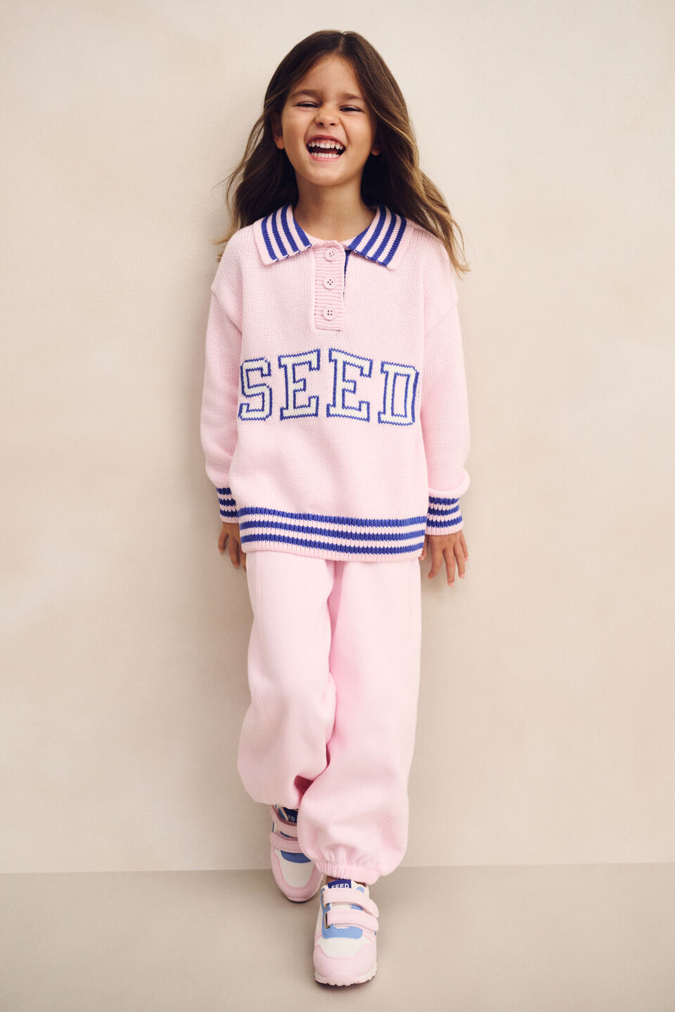 Contrast Stitch Track Pant  Pink Lemonade