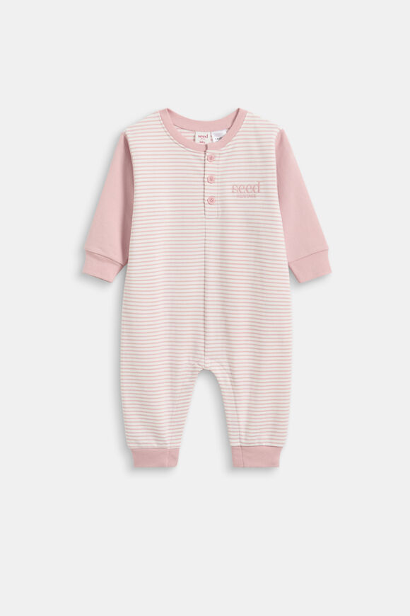 Logo Stripe Jumpsuit  Blush Pink  hi-res