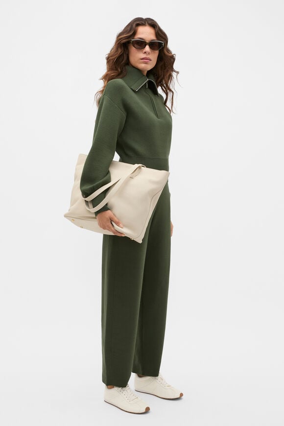 Double Knit Barrel Pant  Deep Forest  hi-res