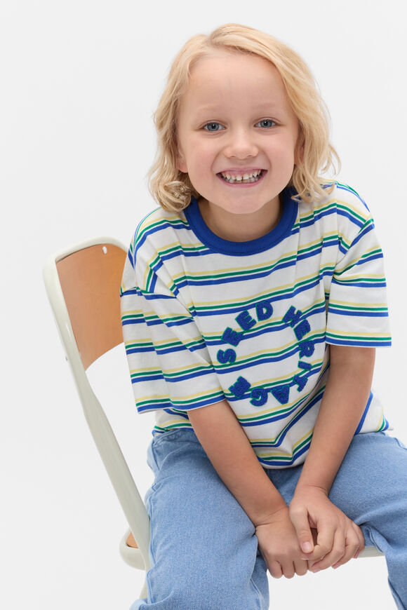 Multi Stripe Logo Tee  Multi Stripe  hi-res