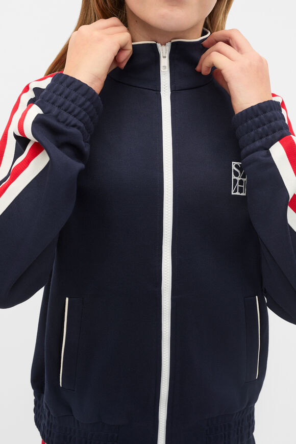 Retro Striped Jacket  New Navy  hi-res