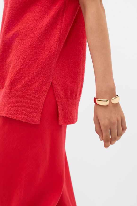 Curve Hinge Bangle  Gold  hi-res