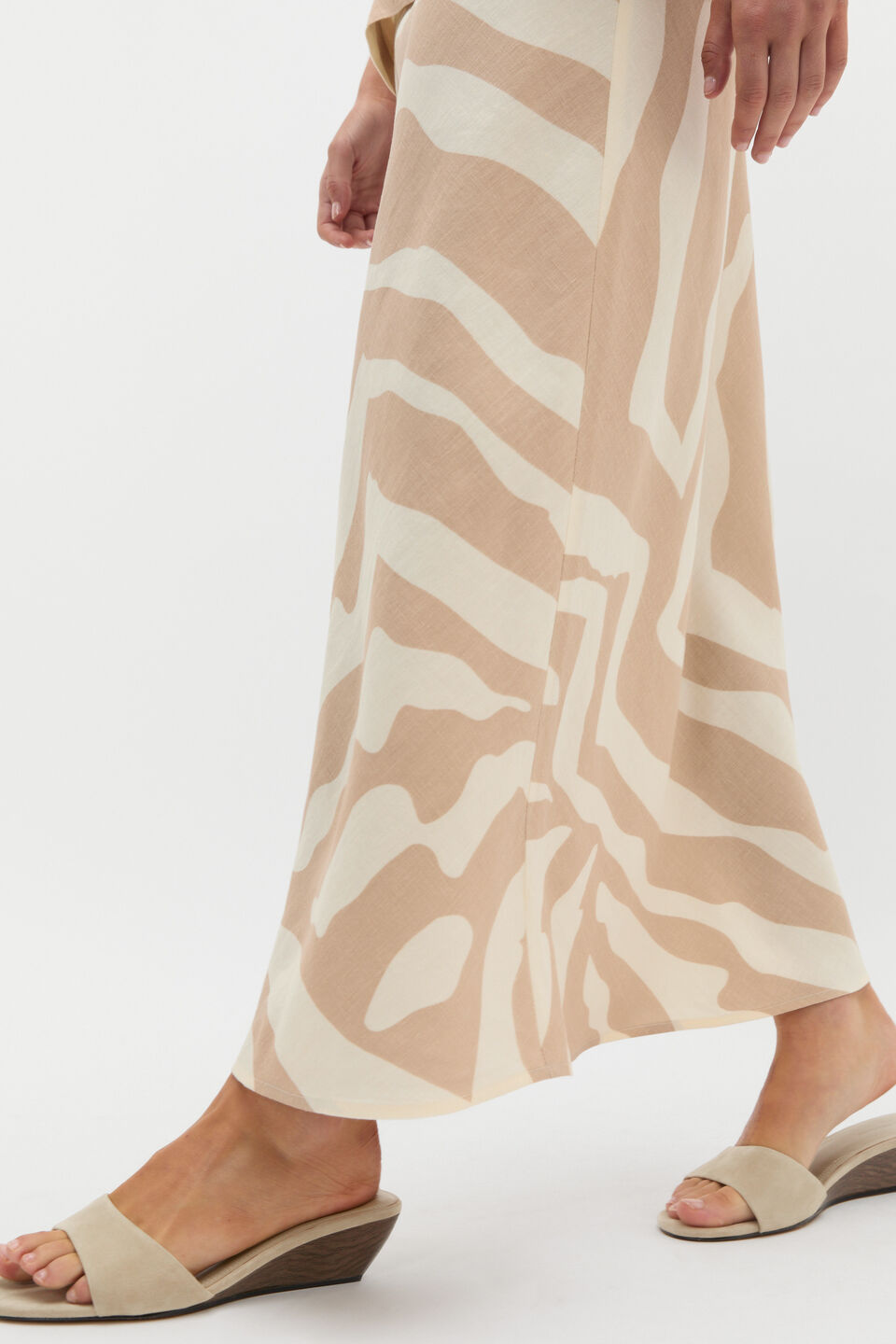 Saige Wedge  Iced Latte Suede
