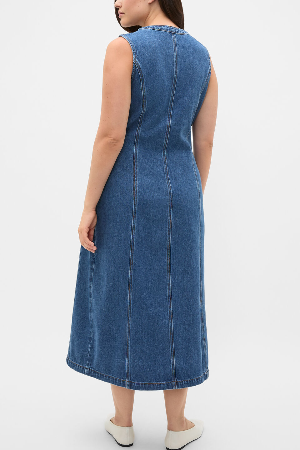 Denim Aline Midi Dress  Heritage Wash