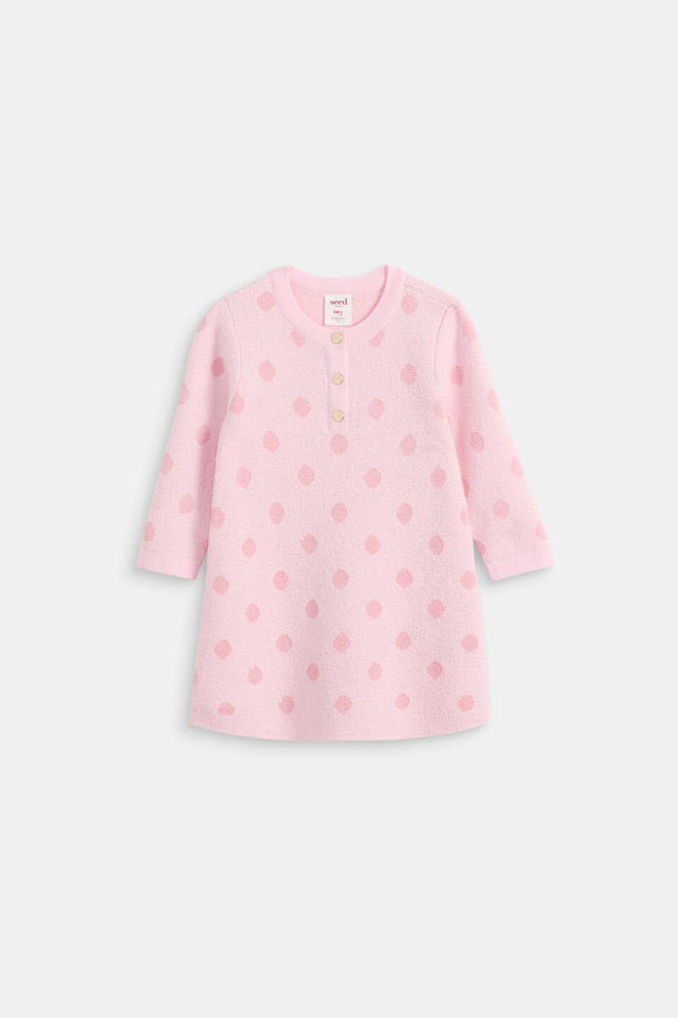 Spot Knit Dress  Pink Lemonade