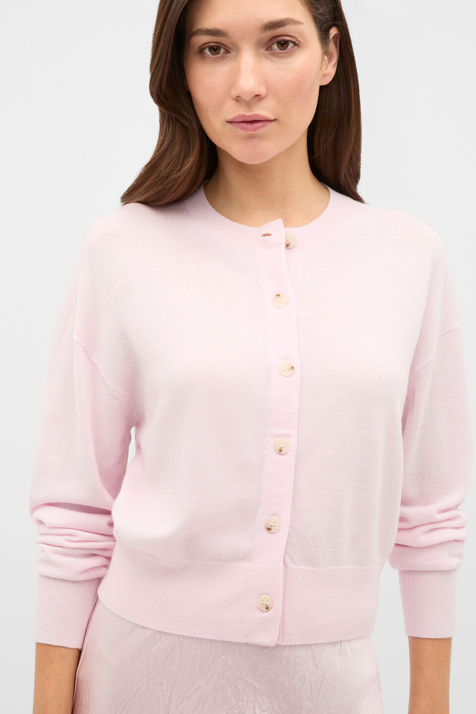 Australian Merino Relaxed Cardigan  Primrose