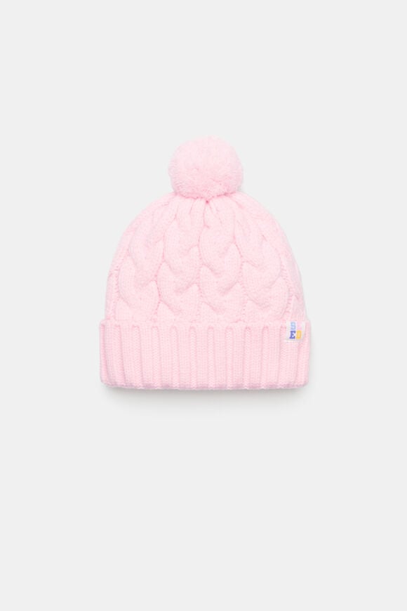 Cable Knit Beanie  Pink Lemonade  hi-res
