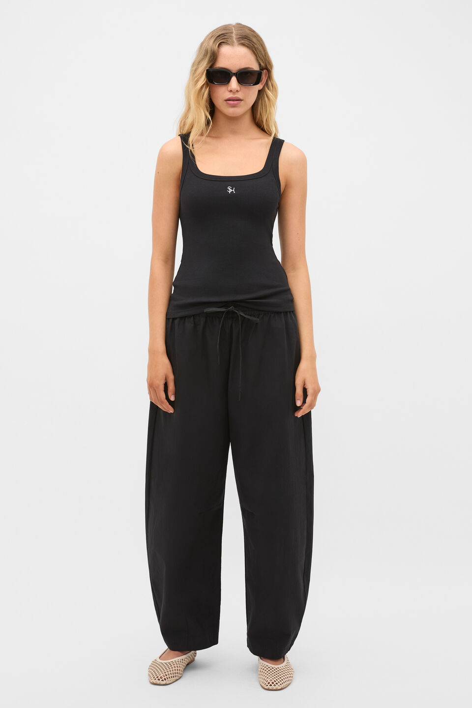 Cotton Elasticated Pant  Black