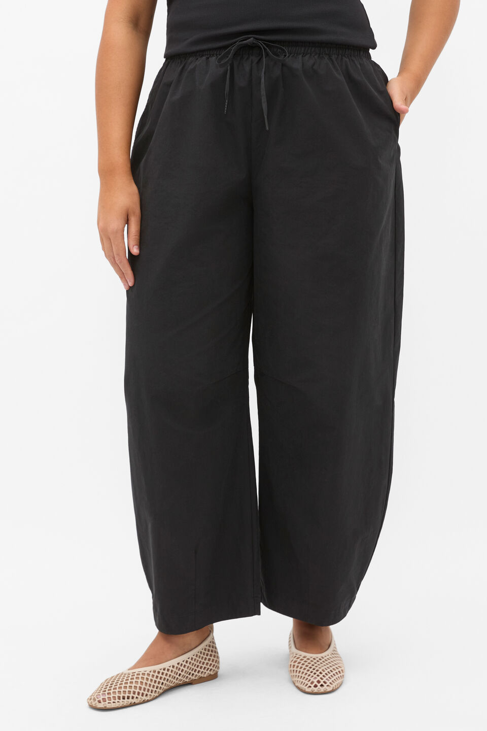 Cotton Elasticated Pant  Black