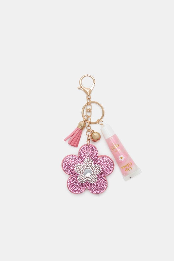 Lip Gloss Keyring  Flower  hi-res