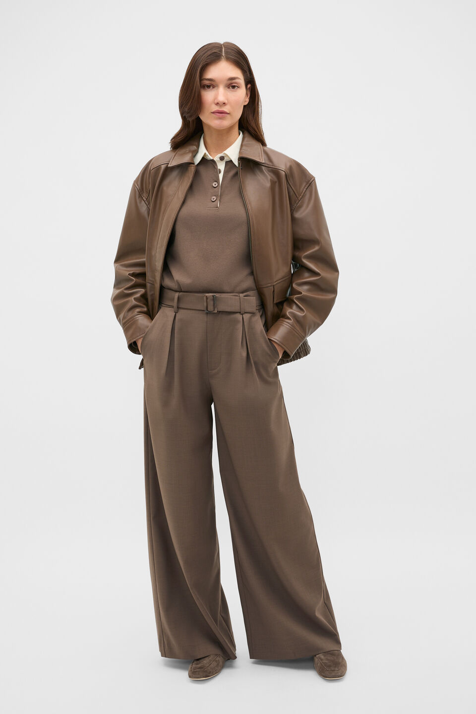 Easy Cotton Rugby Top  Chestnut