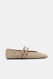 Astor Double Strap Ballet Flat  Cashew Suede  hi-res