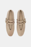 Astor Double Strap Ballet Flat  Cashew Suede  hi-res