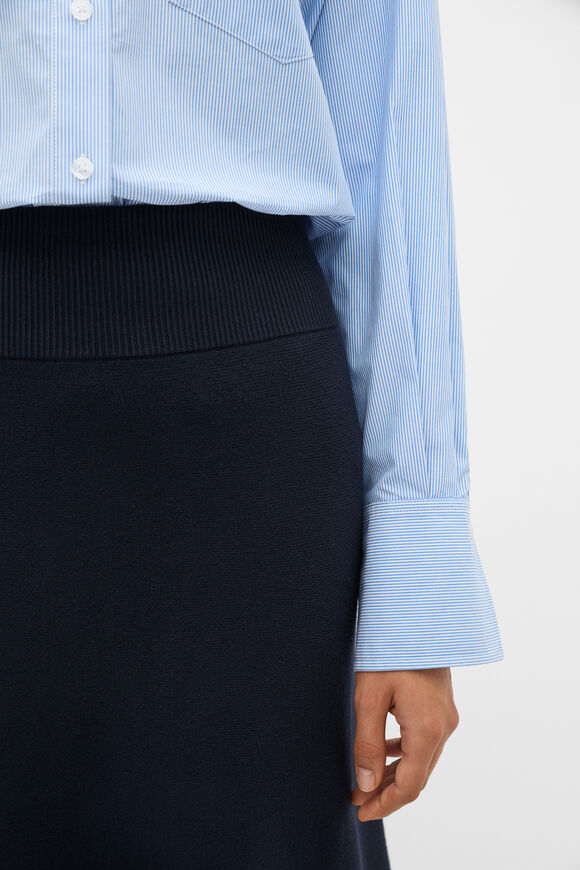 Double Knit Midi Skirt  Twilight Blue  hi-res