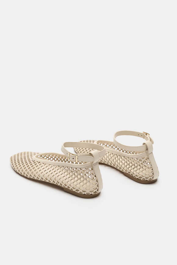 Amari Perforated Ballet Flat  Stone  hi-res