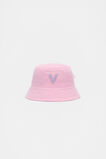 Pink Mini Initial Bucket Hat  V  hi-res