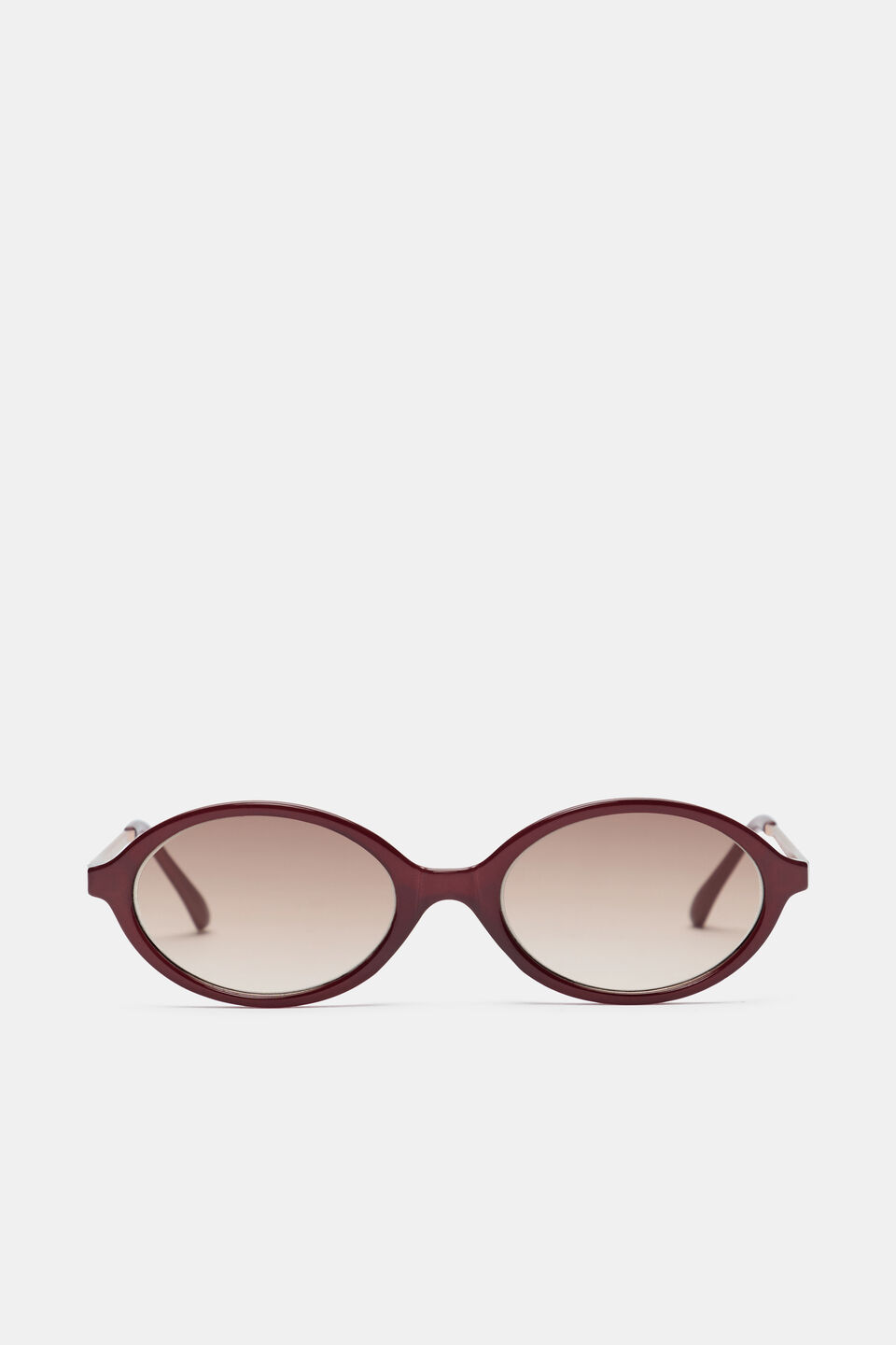 Sabrina Oval Sunglasses  Plum Red