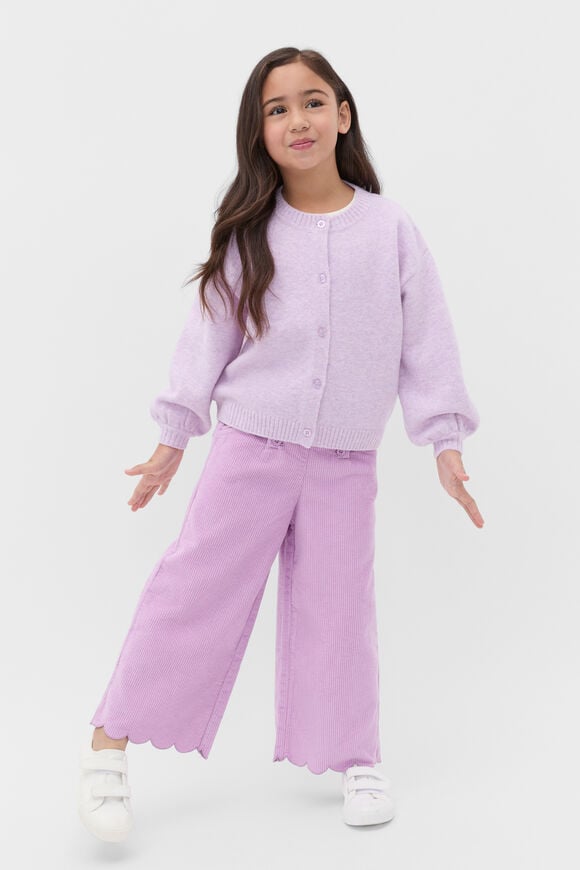 Fluffy Knit Cardigan  Orchid  hi-res