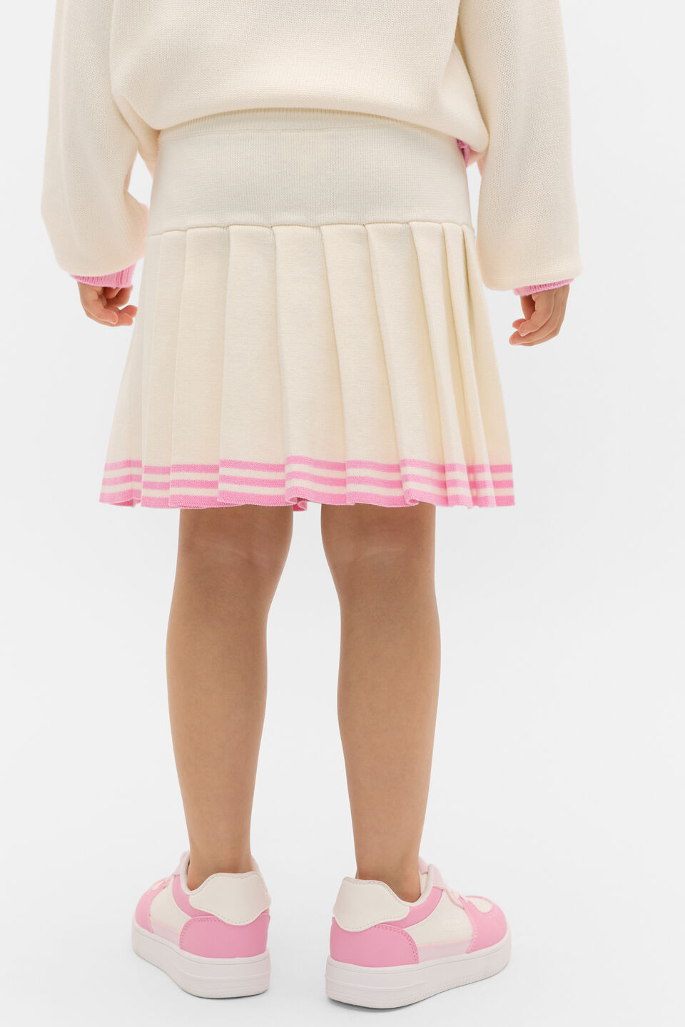 Pleat Knit Skirt  Classic Cream
