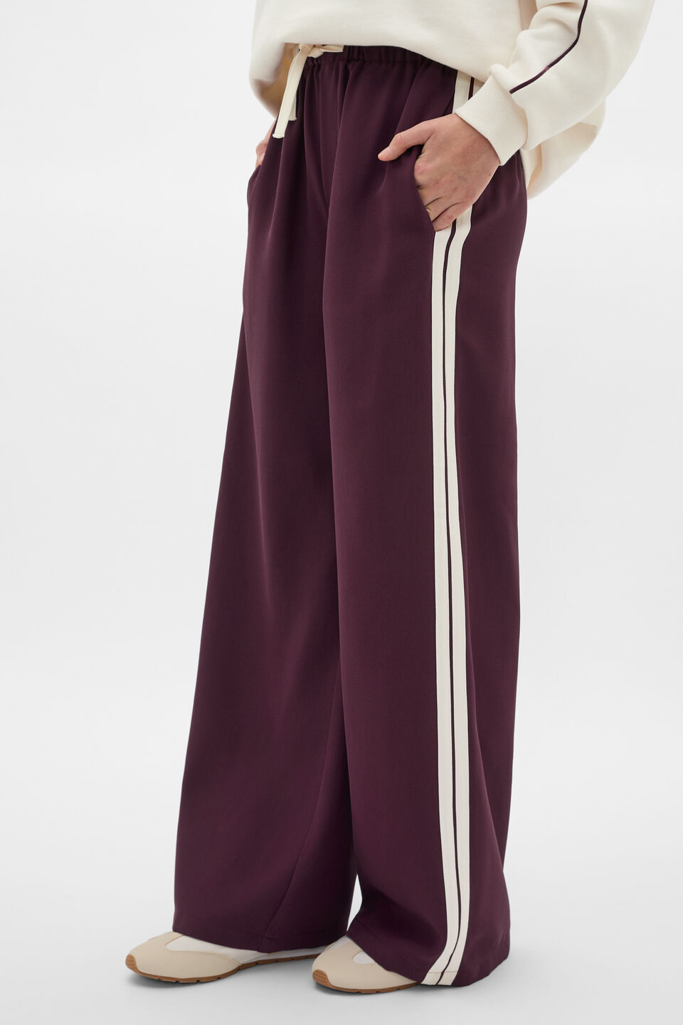 Side Stripe Pant  Mulberry