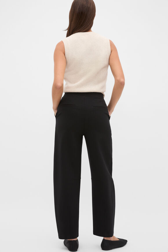 Ponte Barrel Leg Pant  Black  hi-res