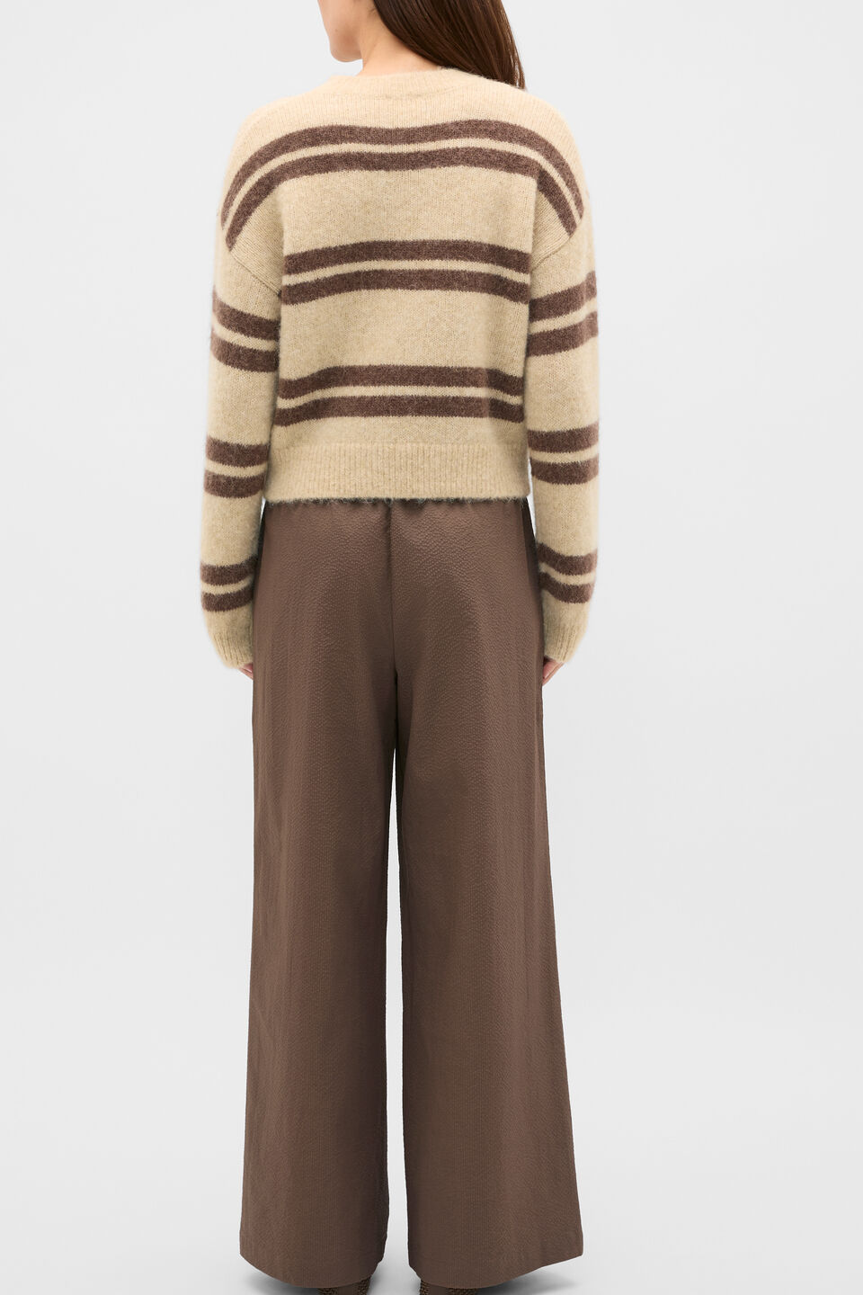 Lofty Stripe Relaxed Knit  Cashew Stripe