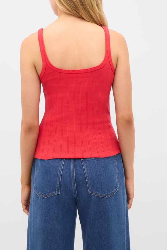 Pointelle Easy Tank  Chilli Red  hi-res