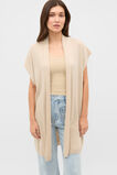 Rib Knit Poncho  Cashew Cream Marle  hi-res