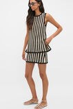 Linear Crochet Skirt  Cream Black  hi-res