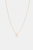 Gold Alphabet Necklace  H  hi-res