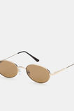 Lily Oval Sunglasses  Gold  hi-res