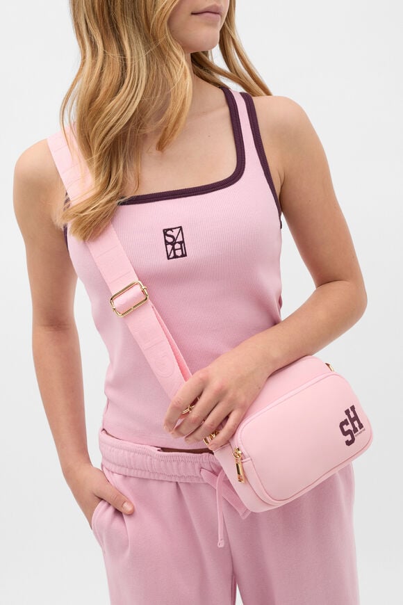 Teen Double Pocket Cross Body Bag  Rose Pink  hi-res