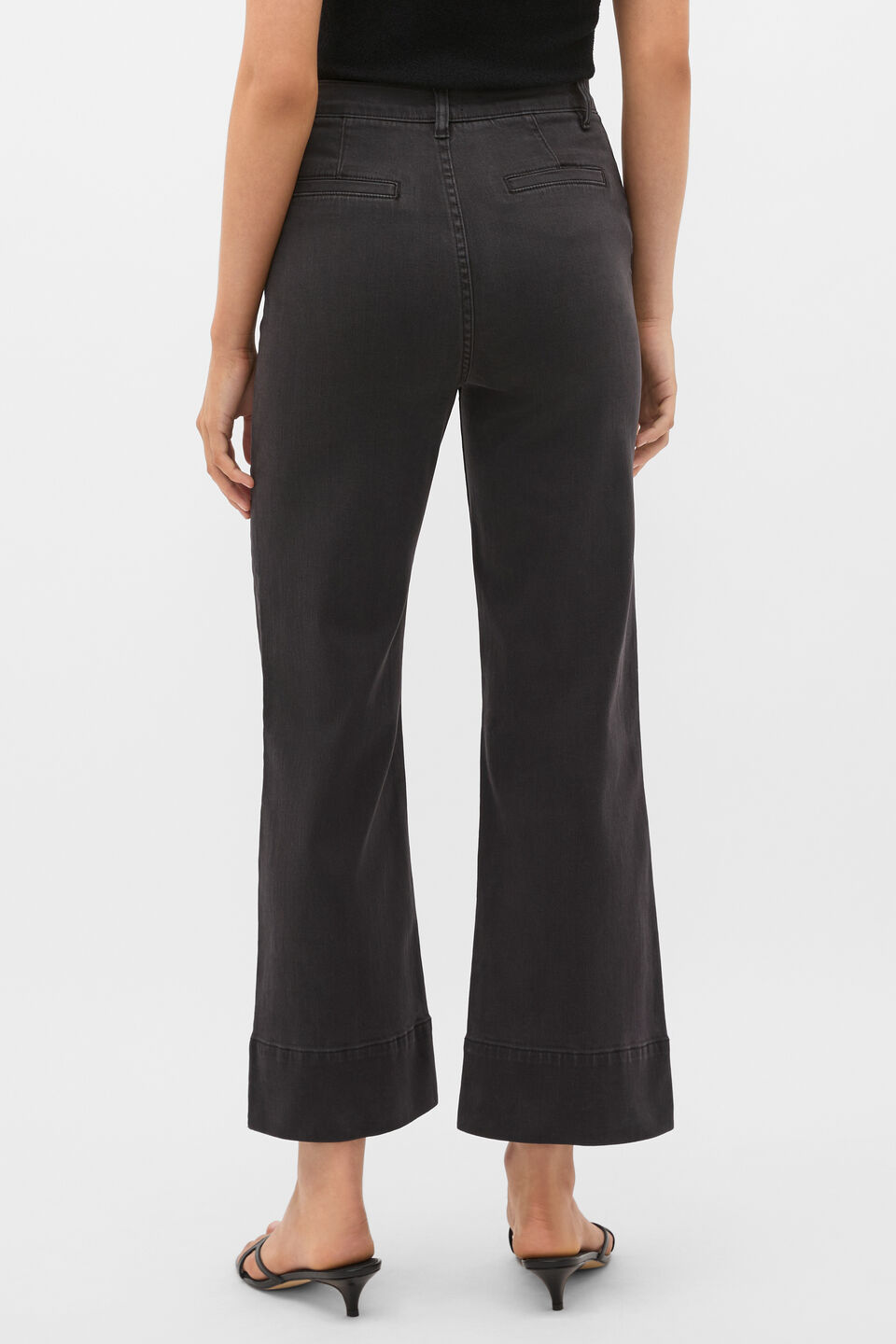 Core Wide Leg Pocket Jean  Charcoal Wash