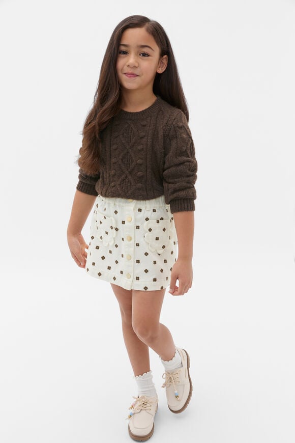 Bobble Knit Sweater  Cacao  hi-res
