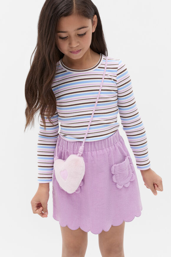 Faux Fur Heart Bag  Pink Lemonade  hi-res