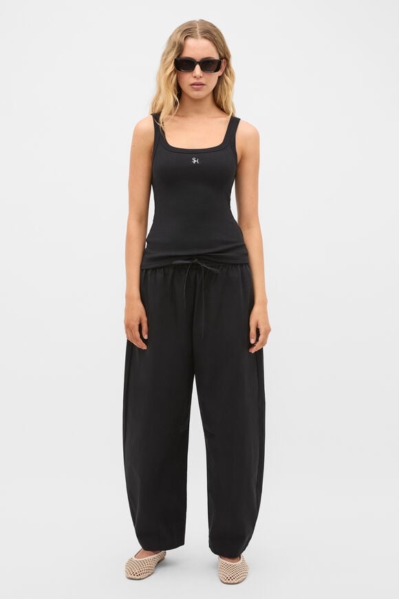 Cotton Elasticated Pant  Black  hi-res