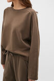 Terry Balloon Sleeve Sweat  Chestnut Wash  hi-res