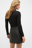 Leather Mini Seam Skirt  Black  hi-res