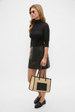 Leather Mini Seam Skirt  Black  hi-res