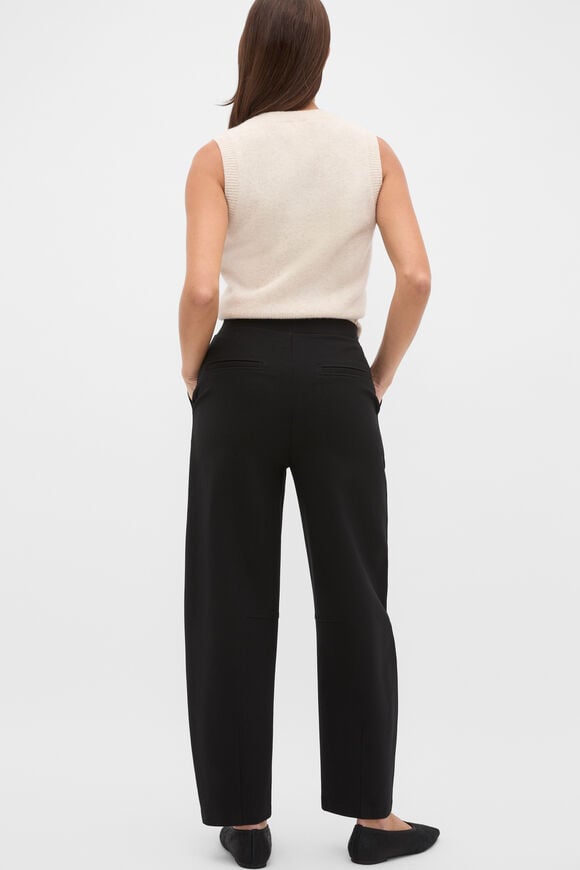 Ponte Barrel Leg Pant  Black  hi-res