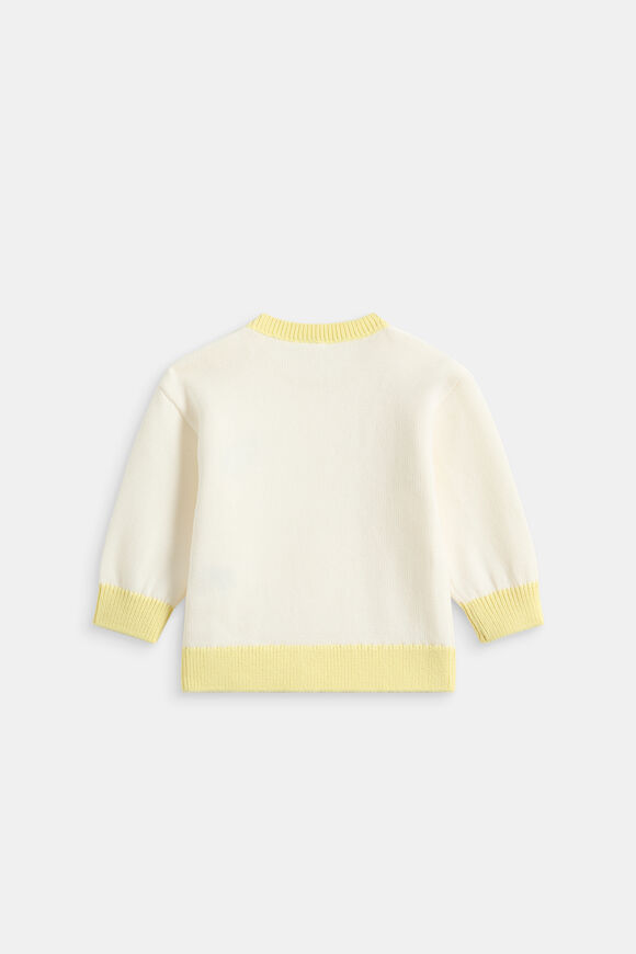 Contrast Rib Knit Sweater  Classic Cream  hi-res