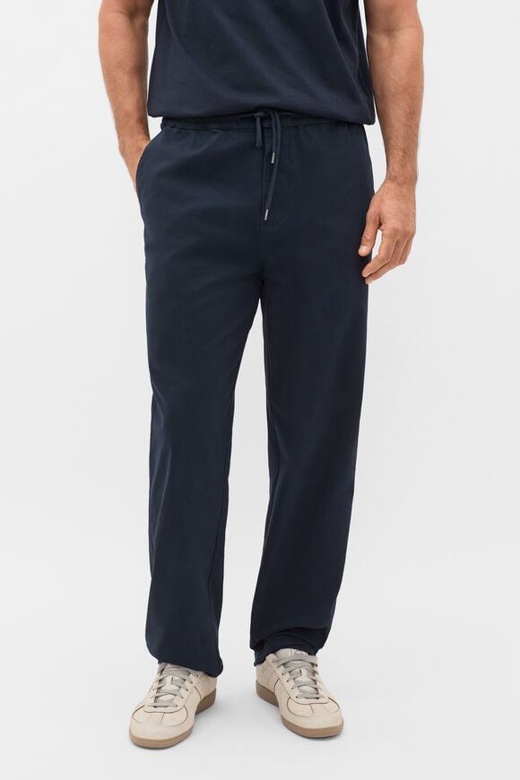 Drawstring Twill Pant  Midnight Blue  hi-res