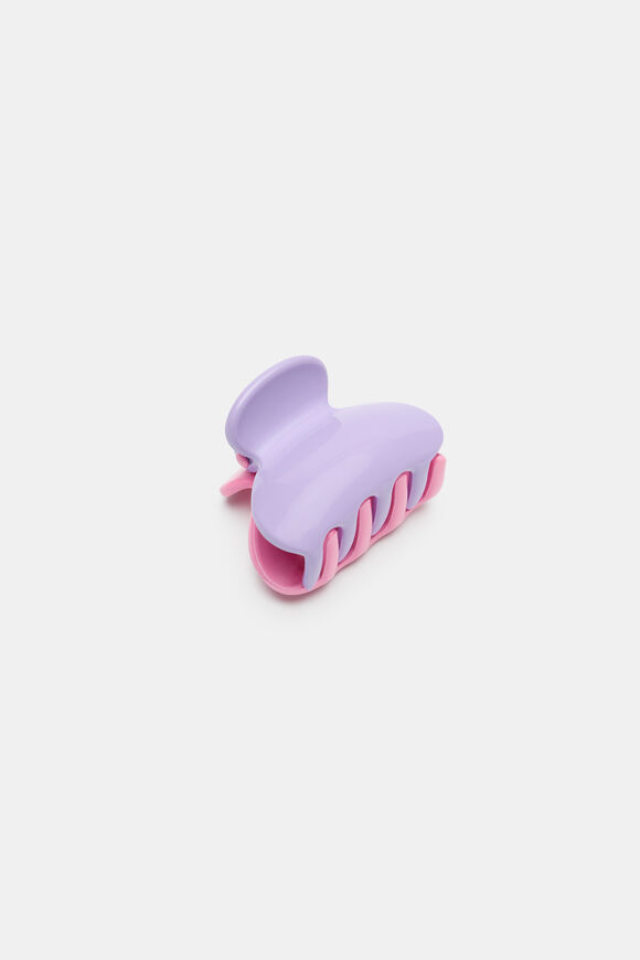 Colourblock Claw Clip  Candy Pink  hi-res