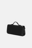 Textured Fabric Clutch  Black  hi-res