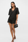 Motif Embroidered Top  Black  hi-res