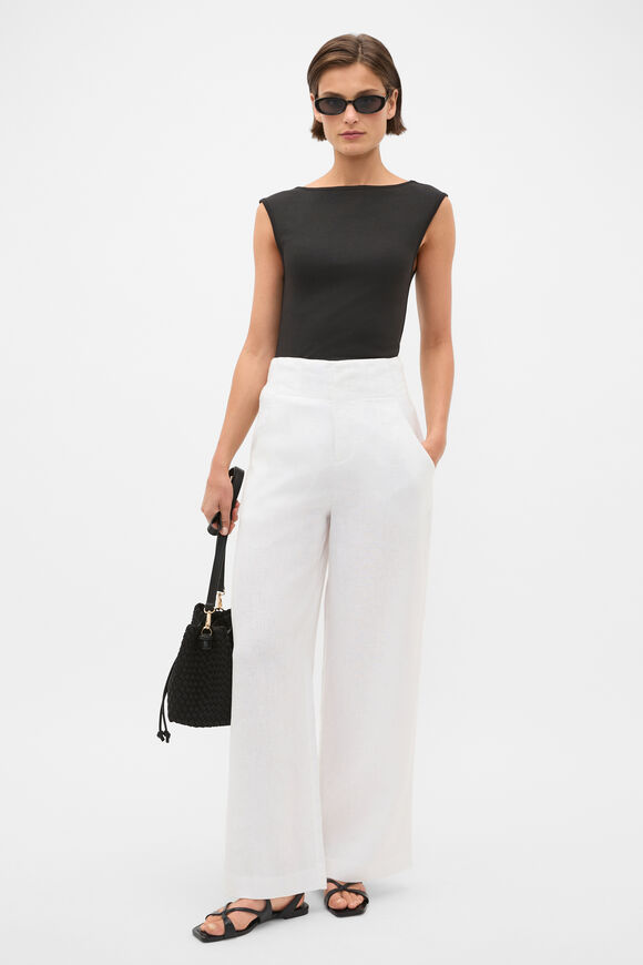 Boat Neck 90s Top  Black  hi-res