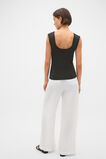 Boat Neck 90s Top  Black  hi-res