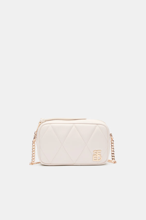 Quilted Cross Body Bag  Classic Cream  hi-res