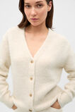 Alpaca Blend Scarf Cardigan  Vanilla Cream Marle  hi-res